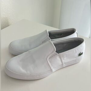 Lacoste Women's White Slip-On Loafers
